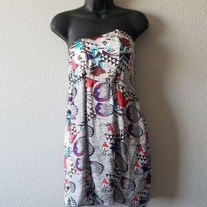 Akualani Asymmetrical Strapless Dress  